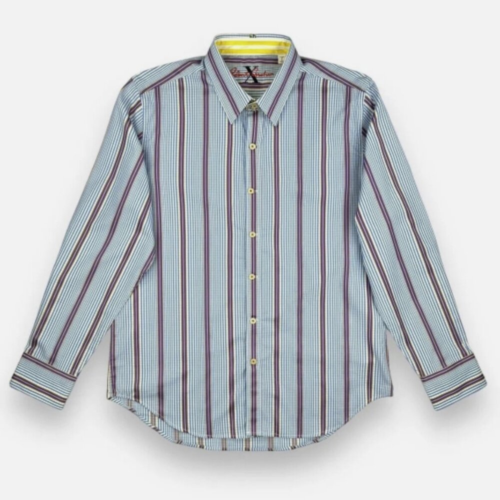 ROBERT GRAHAM Men's Long Sleeve Multi Color Striped Button-Down Shirt Size 2XL